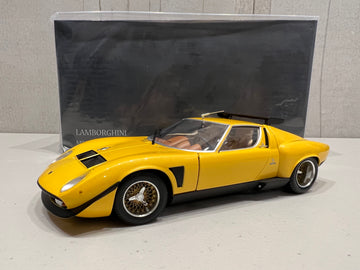 Lamborghini Miura SVR - Yellow/Black - 1:18 Scale Diecast Model Car - KYOSHO