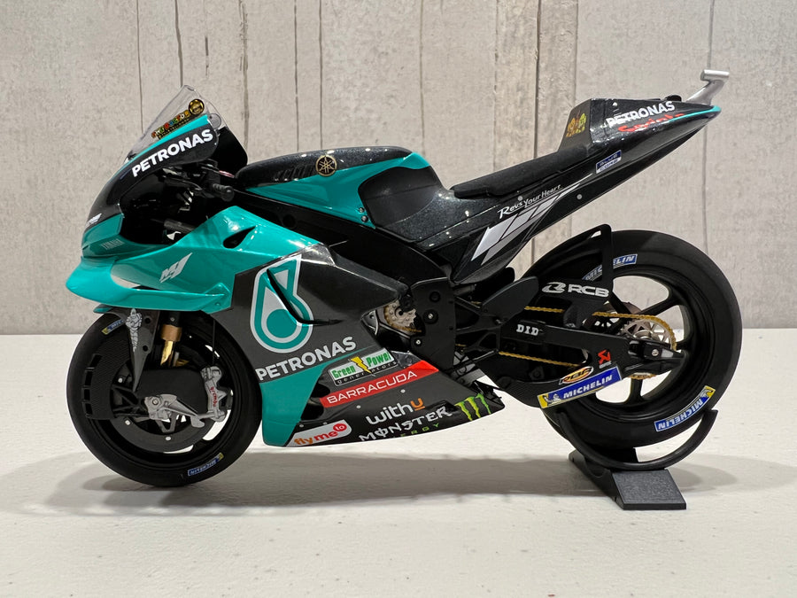 VALENTINO ROSSI 2021 TEAM PETRONAS YAMAHA  YZR-M1 SRT QATAR TEST 1:12 DIECAST MODEL