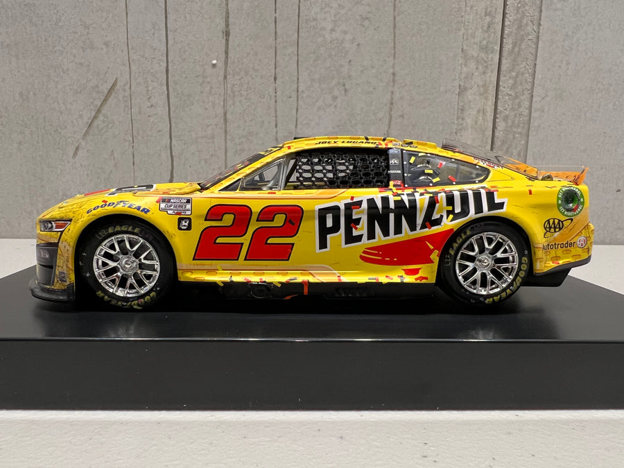 JOEY LOGANO 2022 PENNZOIL LAS VEGAS RACED WIN 1:24 ELITE DIECAST