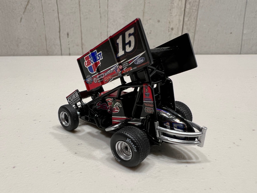 2022 #15 SAGE / CARQUEST SPRINT CAR - DONNY SCHATZ 1:50 SCALE DIECAST - CHROME - TEAM EXECUTIVE