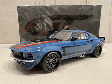 1970 FORD MUSTANG WIDEBODY BY RUFFIAN - BLUE - 1:18 SCALE MODEL - GT Sprint