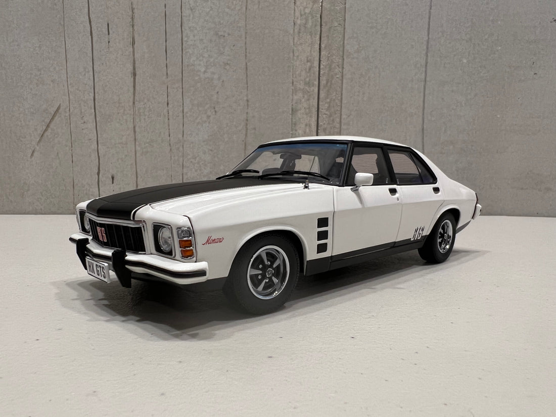 HOLDEN HX MONARO GTS SEDAN – COTILLION WHITE - 1:18 DIECAST MODEL