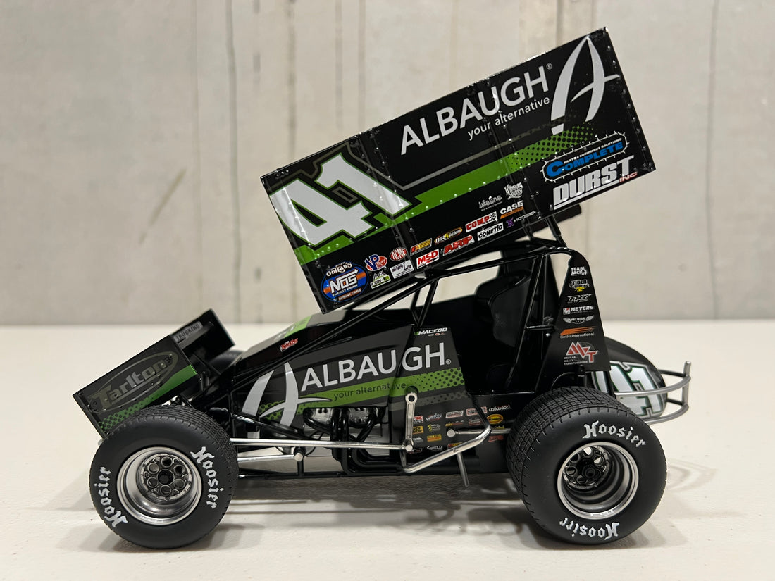 2023 #41 ALBAUGH/ MVT SPRINT CAR - CARSON MACEDO - 1:18 SCALE DIECAST