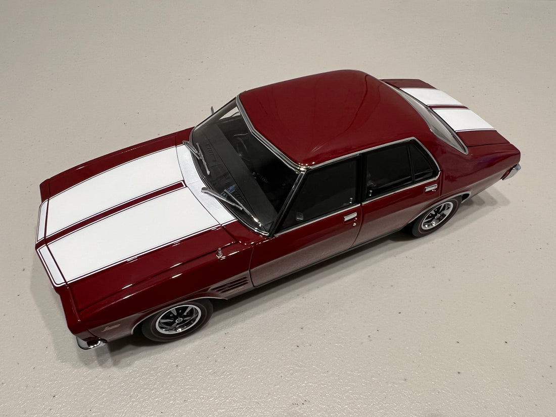 HOLDEN HQ GTS MONARO - BURGUNY SEDAN - 1:18 DIECAST MODEL