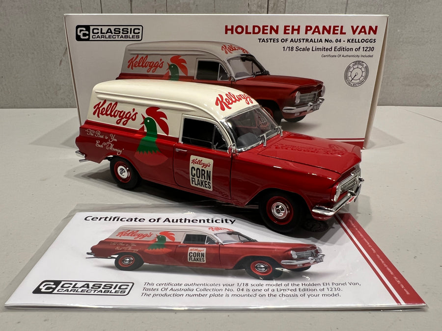 HOLDEN EH PANEL VAN KELLOGG’S "TASTES OF AUSTRALIA COLLECTION"- 1:18 SCALE DIECAST