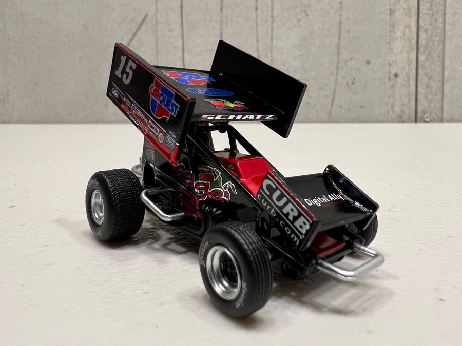 2022 #15 SAGE / CARQUEST SPRINT CAR - DONNY SCHATZ 1:50 SCALE DIECAST - CHROME - TEAM EXECUTIVE