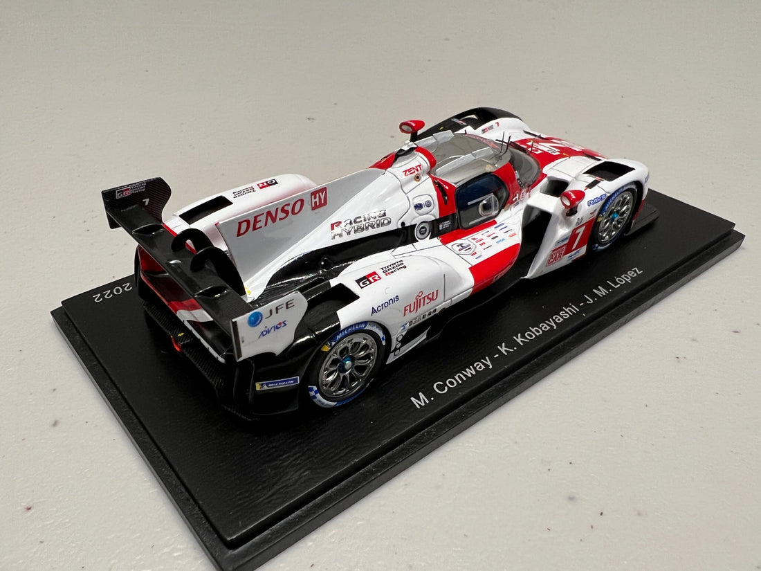 TOYOTA GR010 HYBRID No.7 TOYOTA GAZOO Racing - 2nd 24H Le Mans 2022 - M. Conway - K. Kobayashi - J. M. López - 1:43 Scale Resin Model Car - Spark