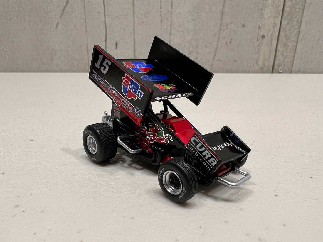 2022 #15 SAGE / CARQUEST SPRINT CAR - DONNY SCHATZ 1:50 SCALE DIECAST - CHROME - TEAM EXECUTIVE