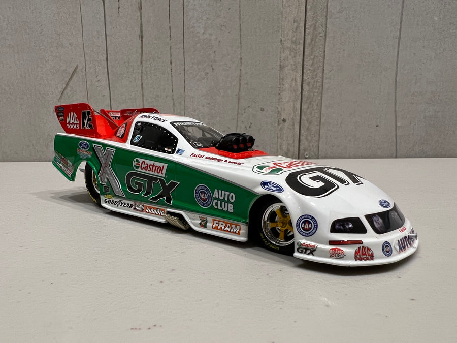 JOHN FORCE 2006 CASTROL GTX MUSTANG FUNNY CAR - 1:24 SCALE DIECAST MODEL - ACTION