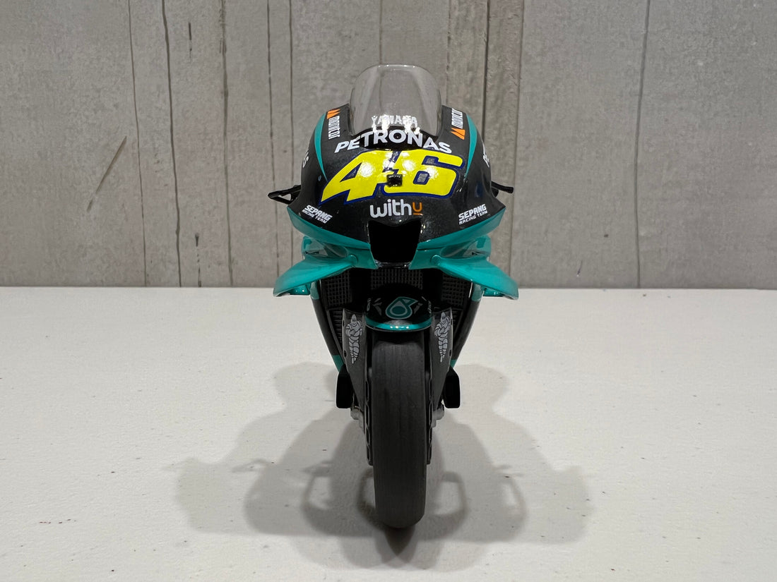 VALENTINO ROSSI 2021 TEAM PETRONAS YAMAHA  YZR-M1 SRT QATAR TEST 1:12 DIECAST MODEL