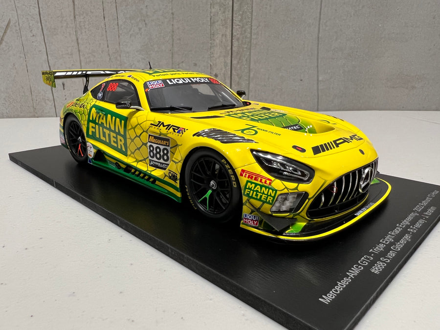 MERCEDES-AMG GT3 - 2022 BATHURST  12-HOUR - TRIPLE EIGHT RACE  ENGINEERING #888 - FEENEY/VAN  GISBERGEN/IBRAHIM - 3RD PLACE - 1:18 SCALE