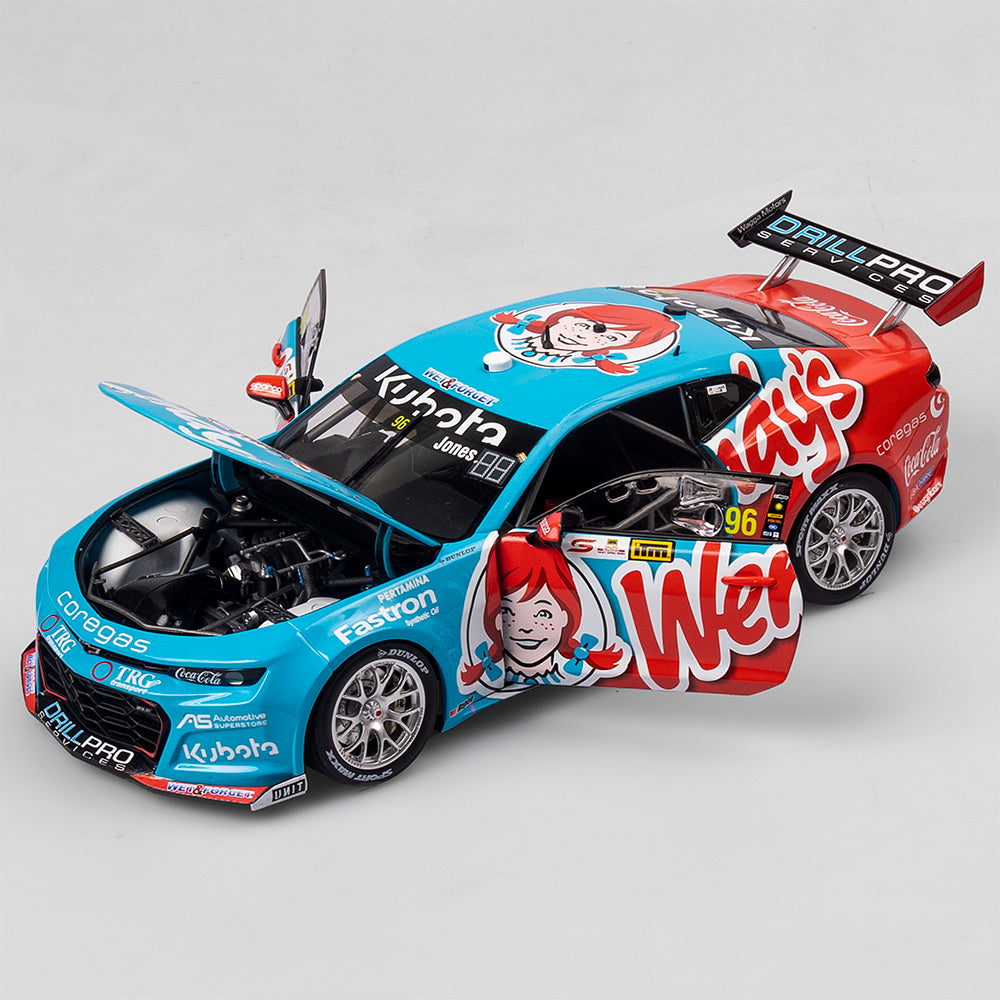 Macauley Jones - Brad Jones Racing Wendy's #96 Chevrolet Camaro ZL1 - 2024 ITM Taupo Super400 - Exclusive Edition - 1:18 Scale Diecast Model - Authentic Collectables