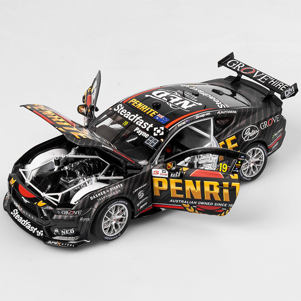 Matthew Payne - Penrite Racing #19 Ford Mustang GT - 2024 NTI Townsville 500 Race 14 Winner - 1:18 Scale Diecast Model - AUTHENTIC COLLECTABLES