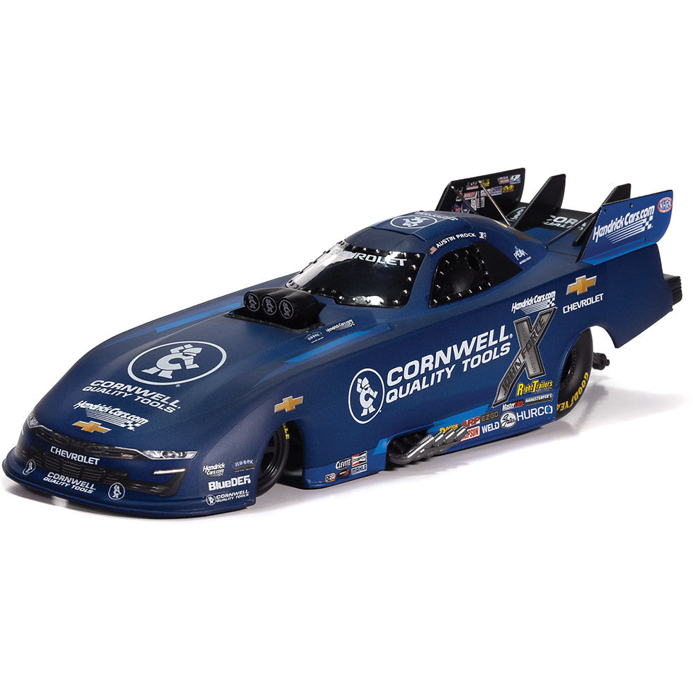 2025 AUSTIN PROCK - CORNWEWLL TOOLS CHEVY CAMARO FUNNY CAR - 1:24 SCALE DIECAST MODEL - AUTO WORLD