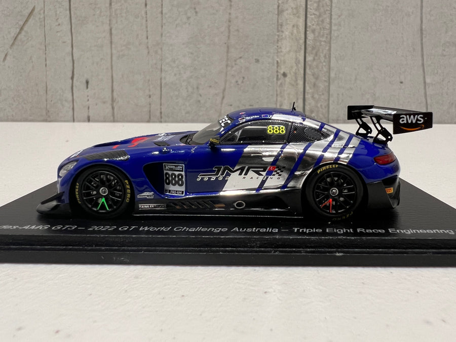 MERCEDES-AMG GT3 - 2022 GT WORLD CHALLENGE AUSTRALIA - TRIPLE EIGHT RACE ENGINEERING #888 - VAN GISBERGEN/PRINCE IBRAHIM - PHILLIP ISLAND GRAND PRIX CIRCUIT - RACE 1 - 3RD PLACE - 1:43 SCALE