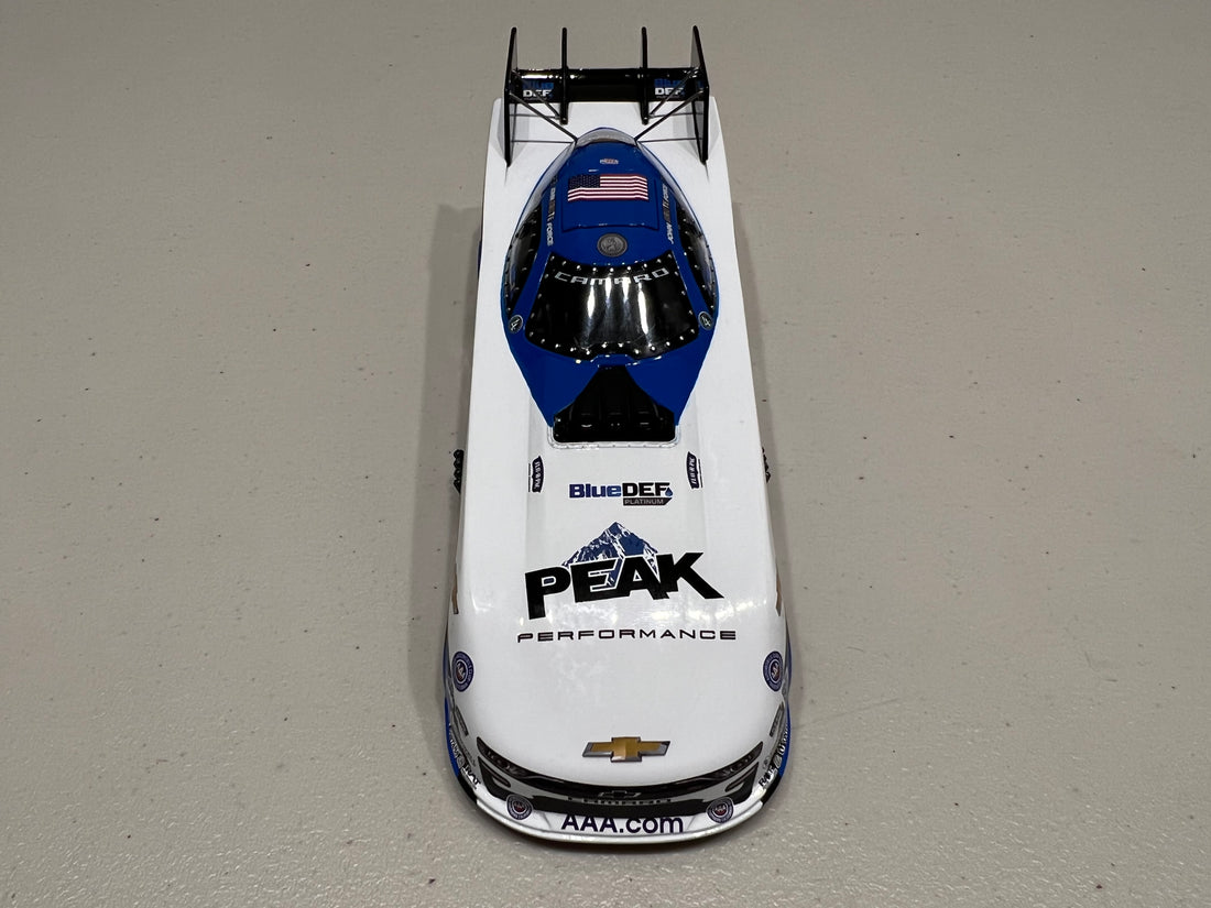 AUTO WORLD 2021 JOHN FORCE PEAK FUNNY CAR 1:24 SCALE DIECAST