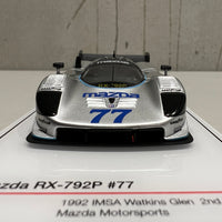 Mazda RX-792P #77 Mazda Motorsports 1992 IMSA Watkins Glen 2nd Place - 1:43 Scale Resin Model Car - TopSpeed