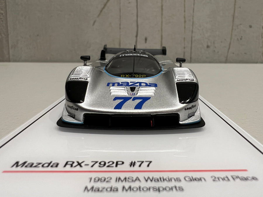 Mazda RX-792P #77 Mazda Motorsports 1992 IMSA Watkins Glen 2nd Place - 1:43 Scale Resin Model Car - TopSpeed