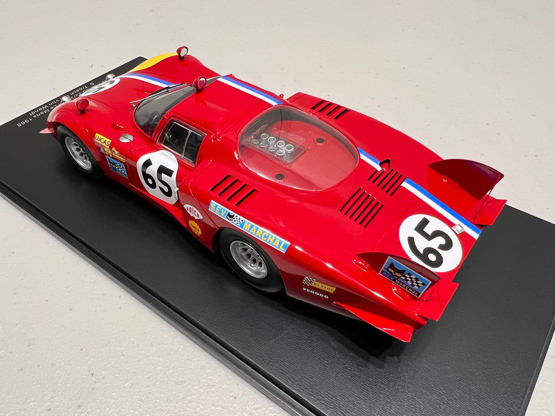 Spark Alfa Romeo 33/2 #65 – Trosch/Von Wendt – Le Mans 1968 – 1/18 Résine Avec Vitrine