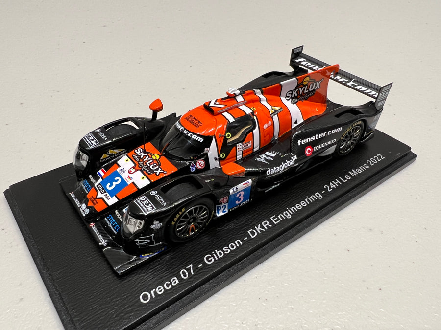 Oreca 07 - Gibson No.3 DKR Engineering - 24H Le Mans 2022 - L. Hörr - J. Glorieux - A. Cougnaud - 1:43 Scale Resin Model Car - Spark