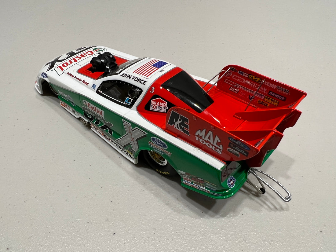 JOHN FORCE 2006 CASTROL GTX MUSTANG FUNNY CAR - 1:24 SCALE DIECAST MODEL - ACTION