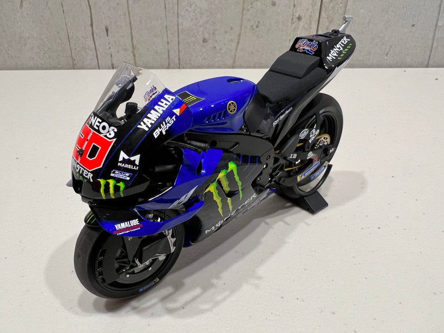 FABIO QUARATAGO 2021 YAMAHA YZR M1 MONSTER ENERGY YAMAHA 1:12 MOTOGP WORLD CHAMPION DIECAST MODEL