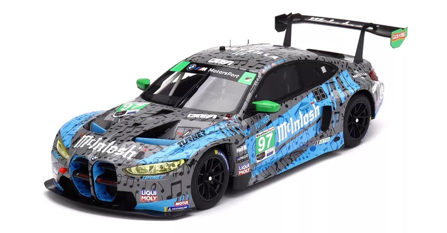 BMW M4 GT3 #97 IMSA 2023 LAGUNA SECA GTD 2ND PLACE - TURNER MOTORSPORT - 1:18 SCALE MODEL - TOP SPEED