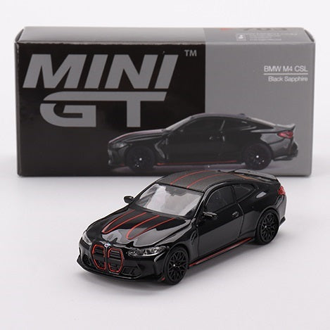 BMW M4 CSL - BLACK SAPPHIRE - 1:64 SCALE DIECAST MODEL - MINI GT