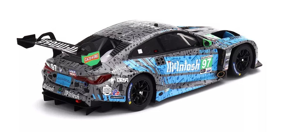 BMW M4 GT3 #97 IMSA 2023 LAGUNA SECA GTD 2ND PLACE - TURNER MOTORSPORT - 1:18 SCALE MODEL - TOP SPEED