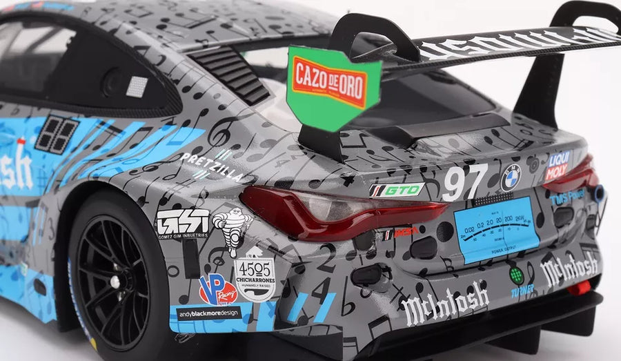 BMW M4 GT3 #97 IMSA 2023 LAGUNA SECA GTD 2ND PLACE - TURNER MOTORSPORT - 1:18 SCALE MODEL - TOP SPEED