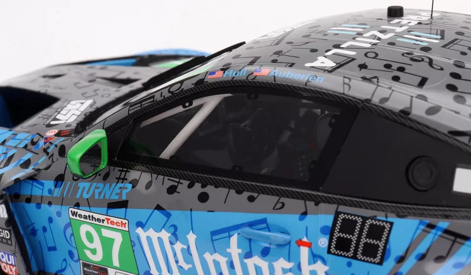 BMW M4 GT3 #97 IMSA 2023 LAGUNA SECA GTD 2ND PLACE - TURNER MOTORSPORT - 1:18 SCALE MODEL - TOP SPEED