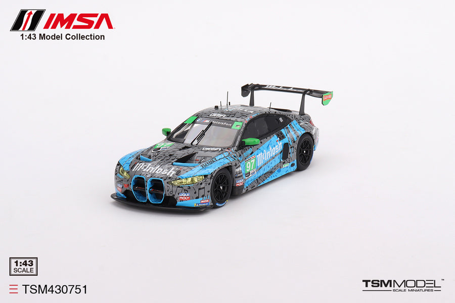 BMW M4 GT3 #97 Turner Motorsport IMSA 2023 Laguna Seca GTD 2nd Place - 1:43 Scale Model Car - TSM
