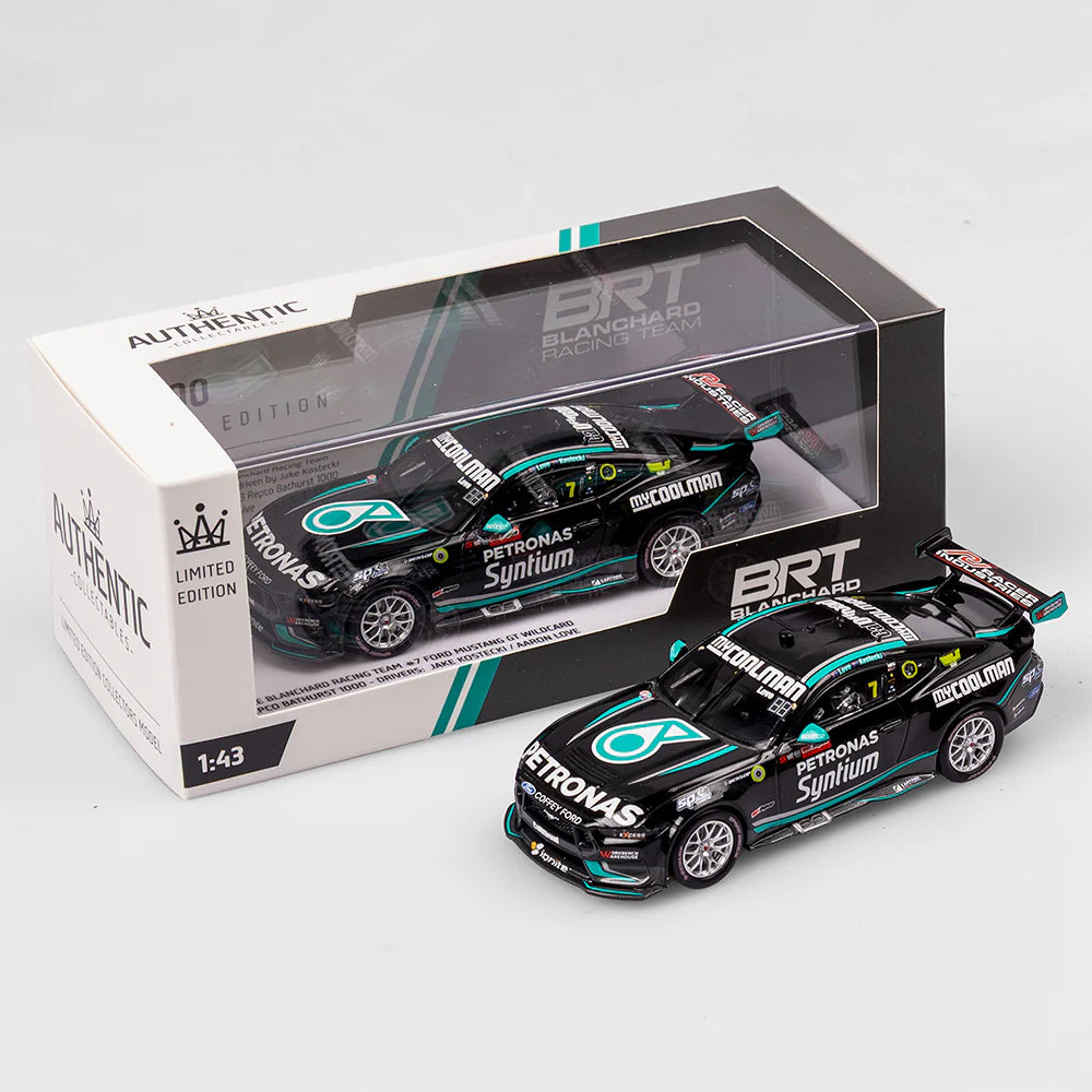 Jake Kostecki / Aaron Love - Blanchard Racing Team #7 Ford Mustang GT - 2023 Bathurst 1000 Wildcard Livery - 1:43 Scale Diecast - Authentic Collectables