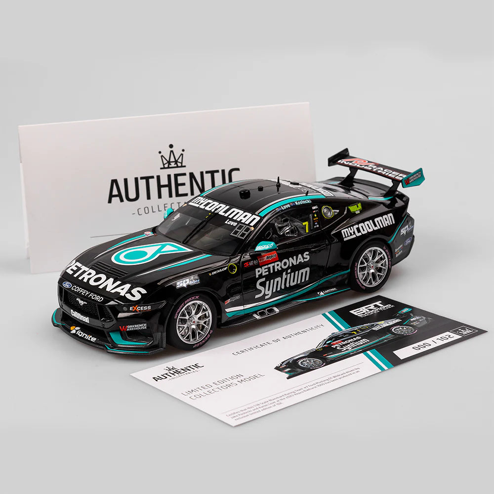 Jake Kostecki / Aaron Love - Blanchard Racing Team #7 Ford Mustang GT - 2023 Bathurst 1000 Wildcard Livery - 1:18 Scale Diecast Model - Authentic Collectables