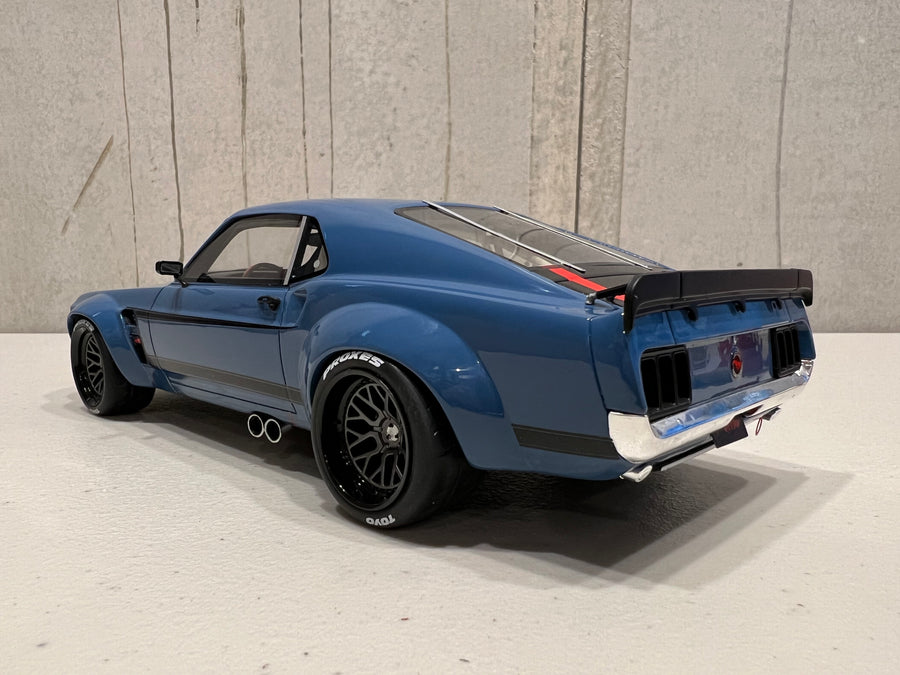 1970 FORD MUSTANG WIDEBODY BY RUFFIAN - BLUE - 1:18 SCALE MODEL - GT S ...