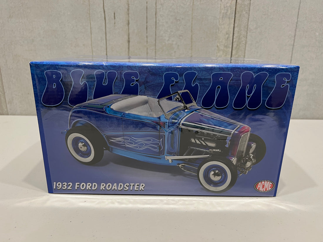 1932 FORD HOT ROD ROADSTER - BLUE FLAME - 1:18 DIECAST MODEL - ACME - –  Elite Diecast Sales Australia