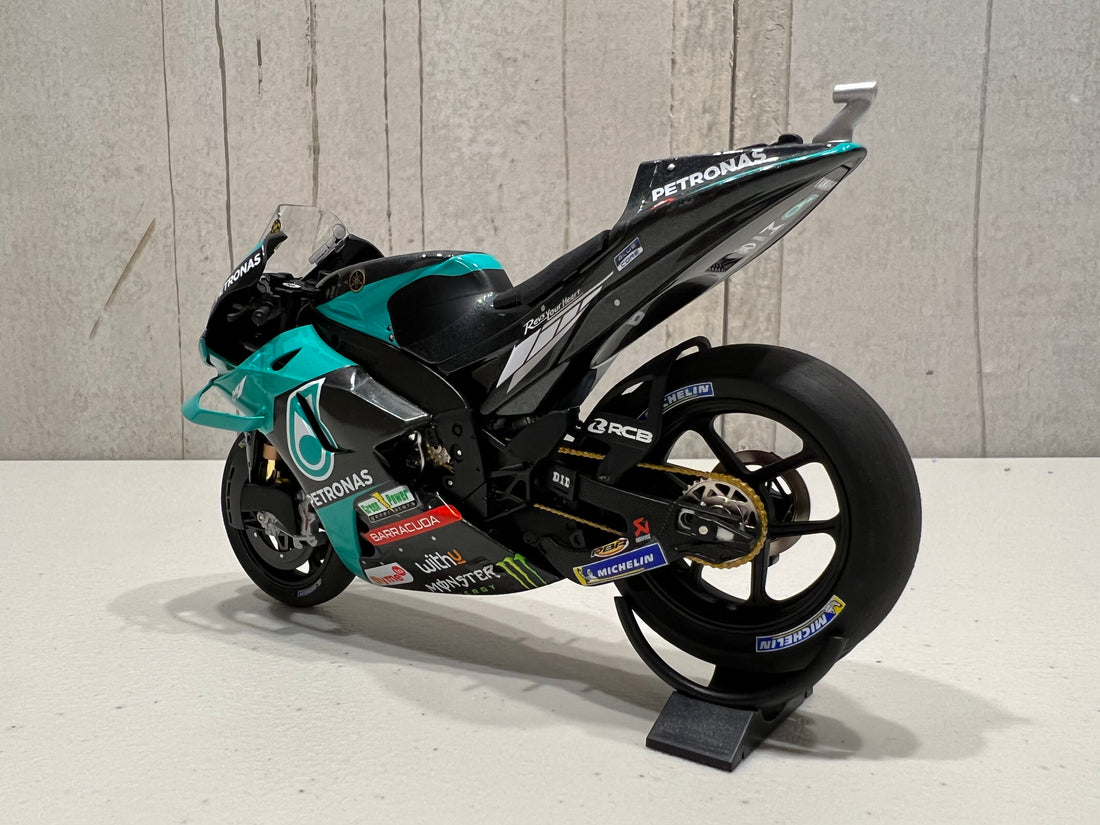 VALENTINO ROSSI 2021 TEAM PETRONAS YAMAHA  YZR-M1 SRT QATAR TEST 1:12 DIECAST MODEL