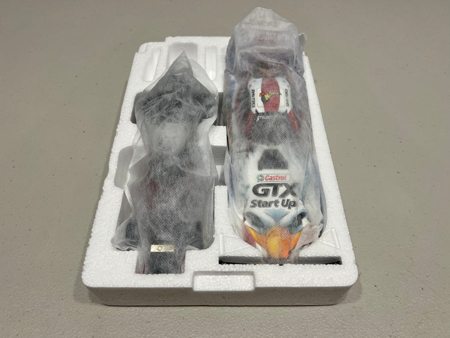 2004 JOHN FORCE & NORWALK RACEWAY PARK "FREEDOM'S FLIGHT" CASTROL GTX MUSTANG FUNNY CAR - 1:24 SCALE DIECAST MODEL - ACTION