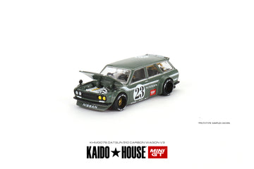 *PRE-ORDER* Datsun KAIDO 510 Wagon CARBON FIBER V3 - 1:64 Scale Diecast Model - Mini GT