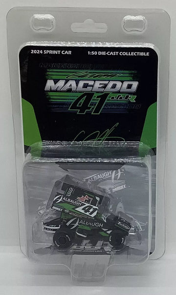 2024 CARSON MACEDO “ALBAUGH/MV TRANSPORT” RACING #41 - 1:50 SPRINT CAR DIECAST MODEL