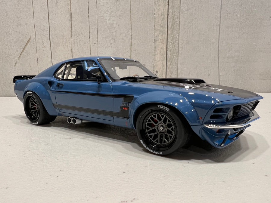 1970 FORD MUSTANG WIDEBODY BY RUFFIAN - BLUE - 1:18 SCALE MODEL - GT Sprint