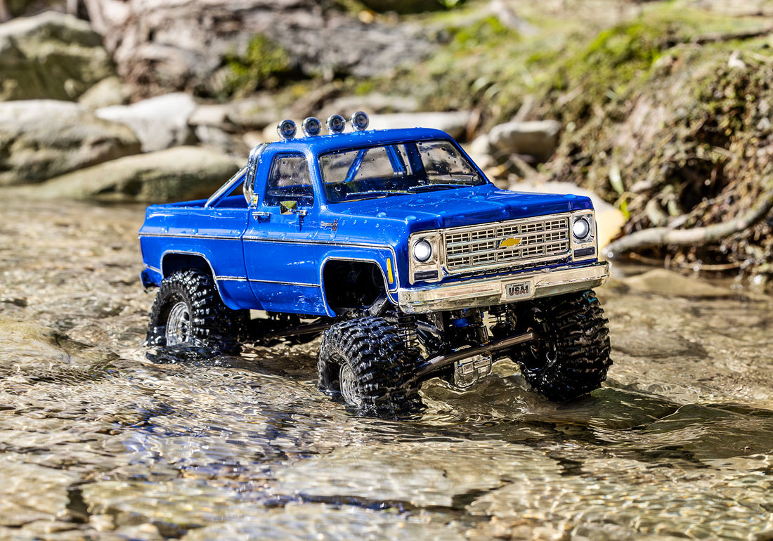 TRAXXAS TRX-4M CHEVROLET K10 HIGH TRAIL EDITION - BLUE - 1:18 SCALE