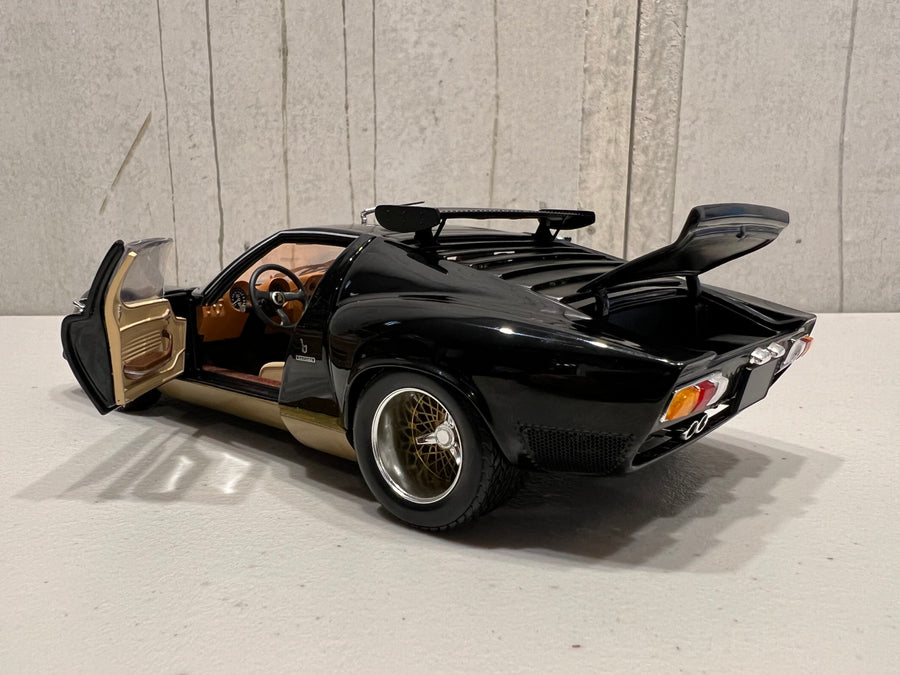 Lamborghini Miura SVR - Black/Gold - 1:18 Scale Diecast Model Car -Kyosho