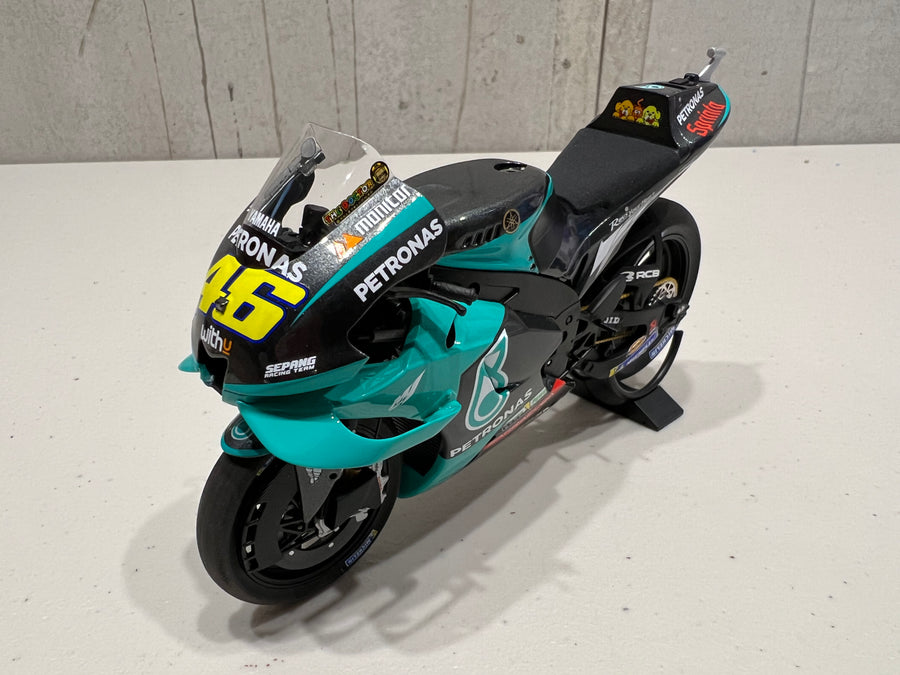 VALENTINO ROSSI 2021 TEAM PETRONAS YAMAHA  YZR-M1 SRT QATAR TEST 1:12 DIECAST MODEL