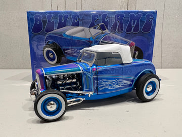 1932 FORD HOT ROD ROADSTER - BLUE FLAME - 1:18 DIECAST MODEL - ACME - 1 OF 500