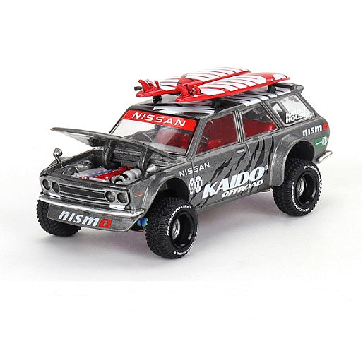 KAIDO★HOUSE DATSUN 510 WAGON 4X4 KAIDO OFFROAD V1 GREY - 1:64 SCALE DIECAST MODEL - MINI GT