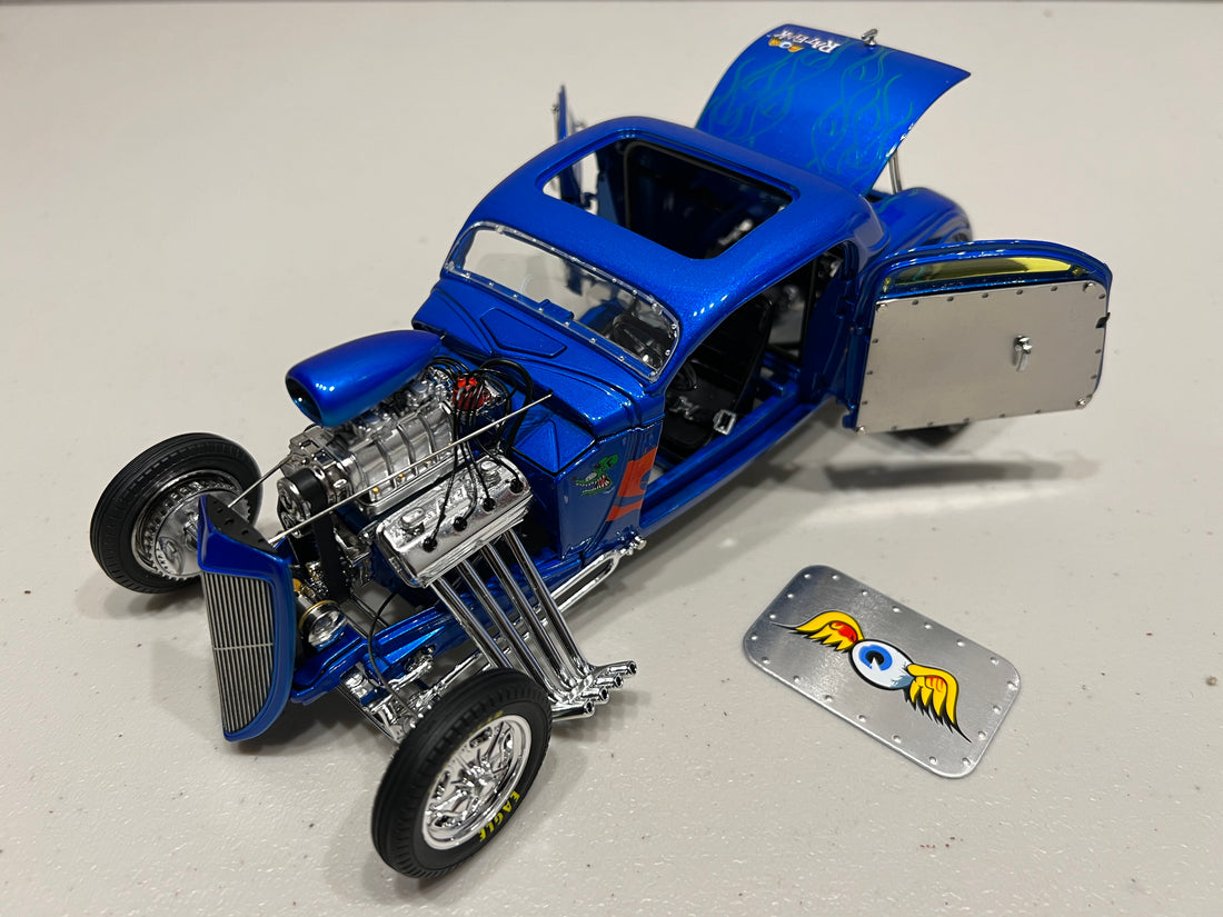 1934 BLOWN ALTERED COUPE - RAT FINK - ACME EXCLUSIVE - 1:18 DIECAST MODEL