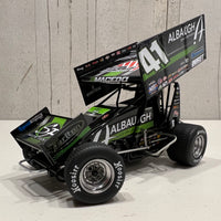 2023 #41 ALBAUGH/ MVT SPRINT CAR - CARSON MACEDO - 1:18 SCALE DIECAST