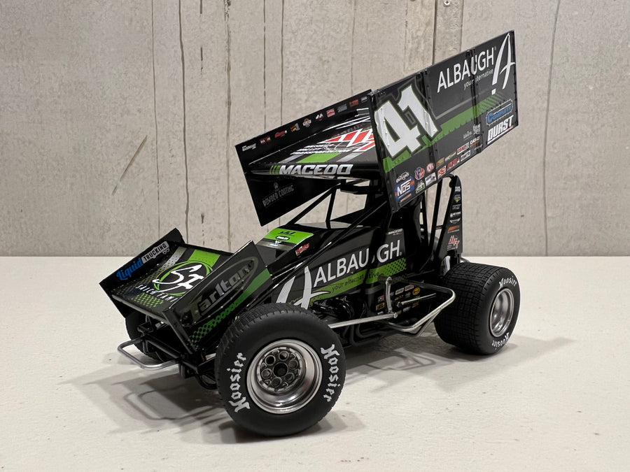 2023 #41 ALBAUGH/ MVT SPRINT CAR - CARSON MACEDO - 1:18 SCALE DIECAST