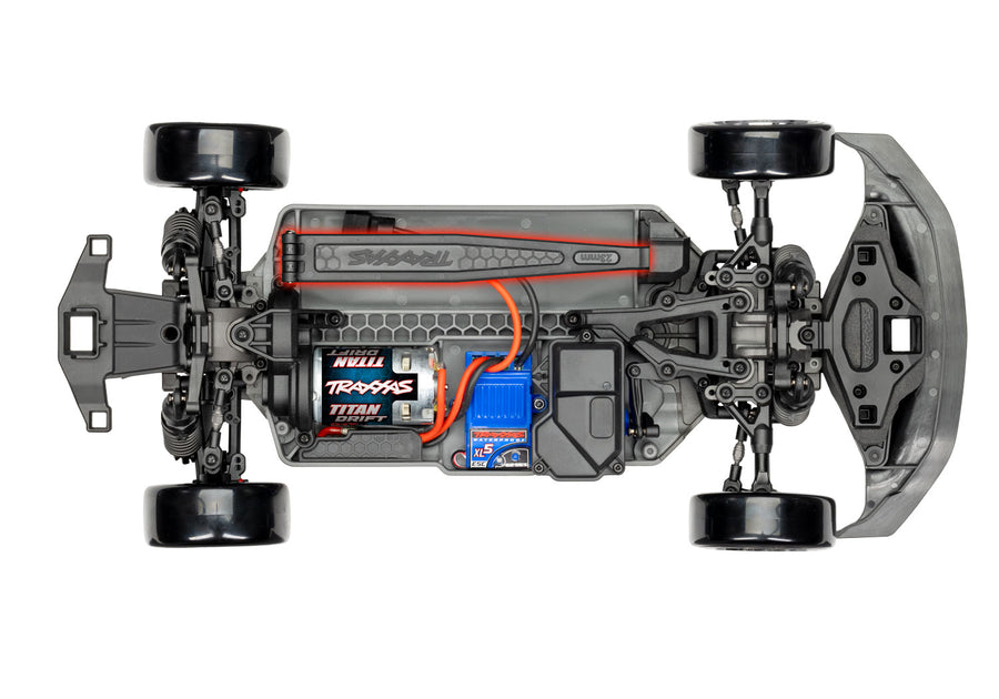 TRAXXAS - 4 TEC DRIFT MUSTANG - REAR WHEELS DRIVE - ORANGE